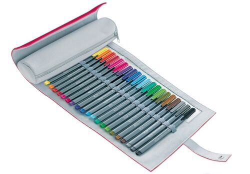 Staedtler triplus fineliner set 20 + etui mintgroen/licht roze/licht blauw