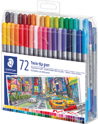 Staedtler twin-tip stift set 72