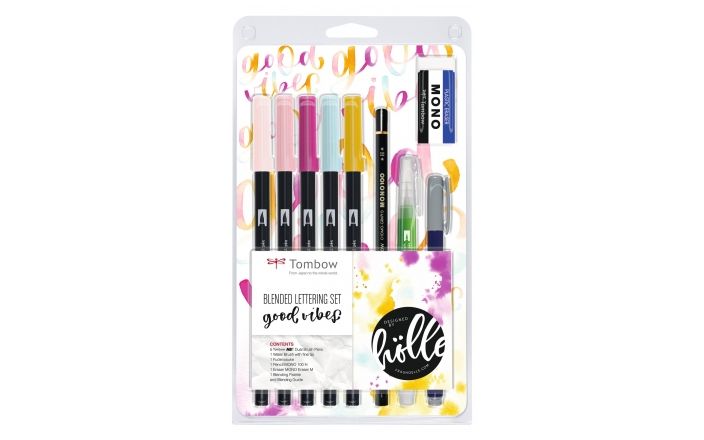 Tombow dual brush pen - blended lettering set good times