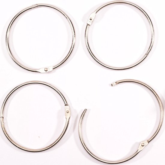 Vaessen Creative bindring - 75mm zilver 6 stuks
