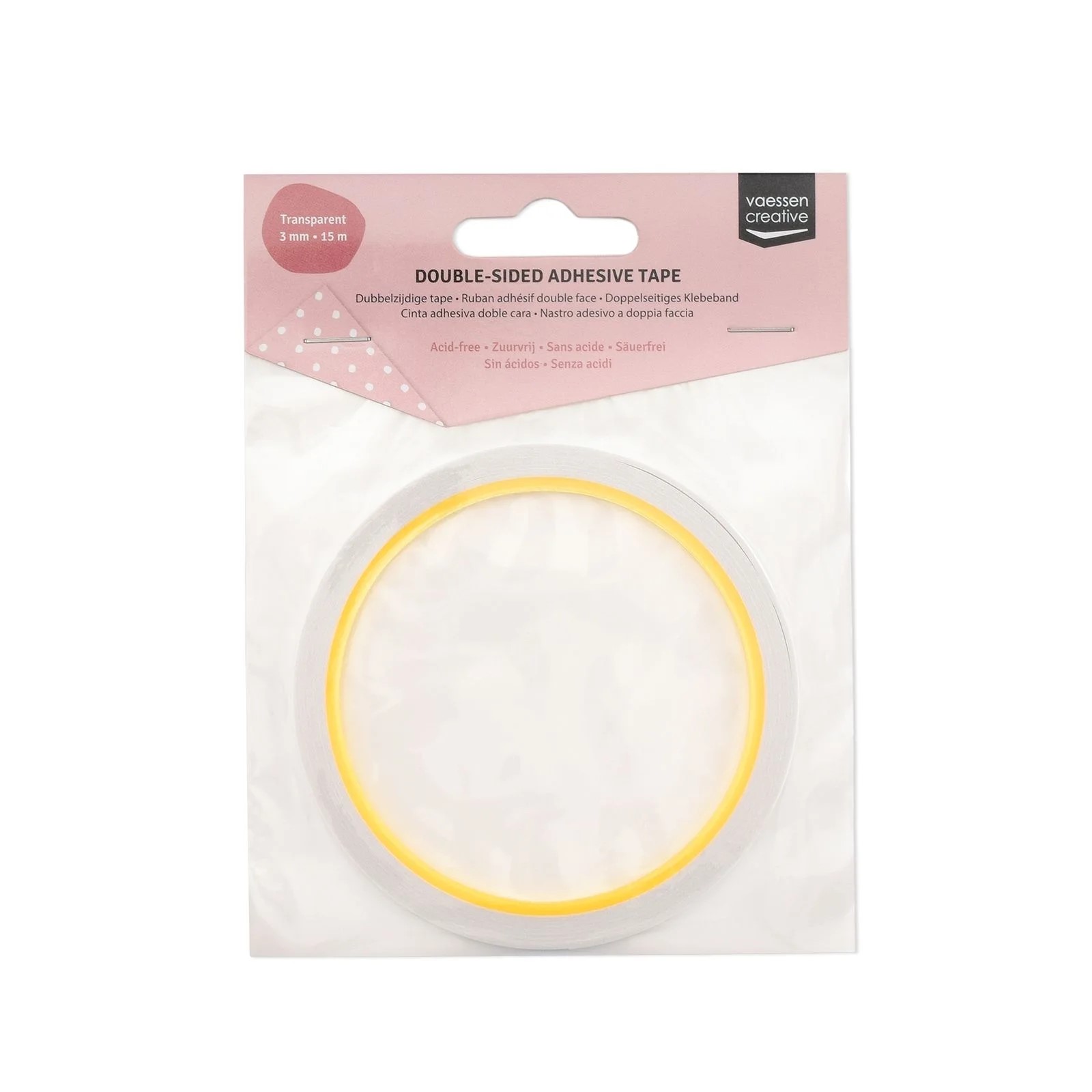 Vaessen Creative dubbelzijdig plakband - 3 mm
