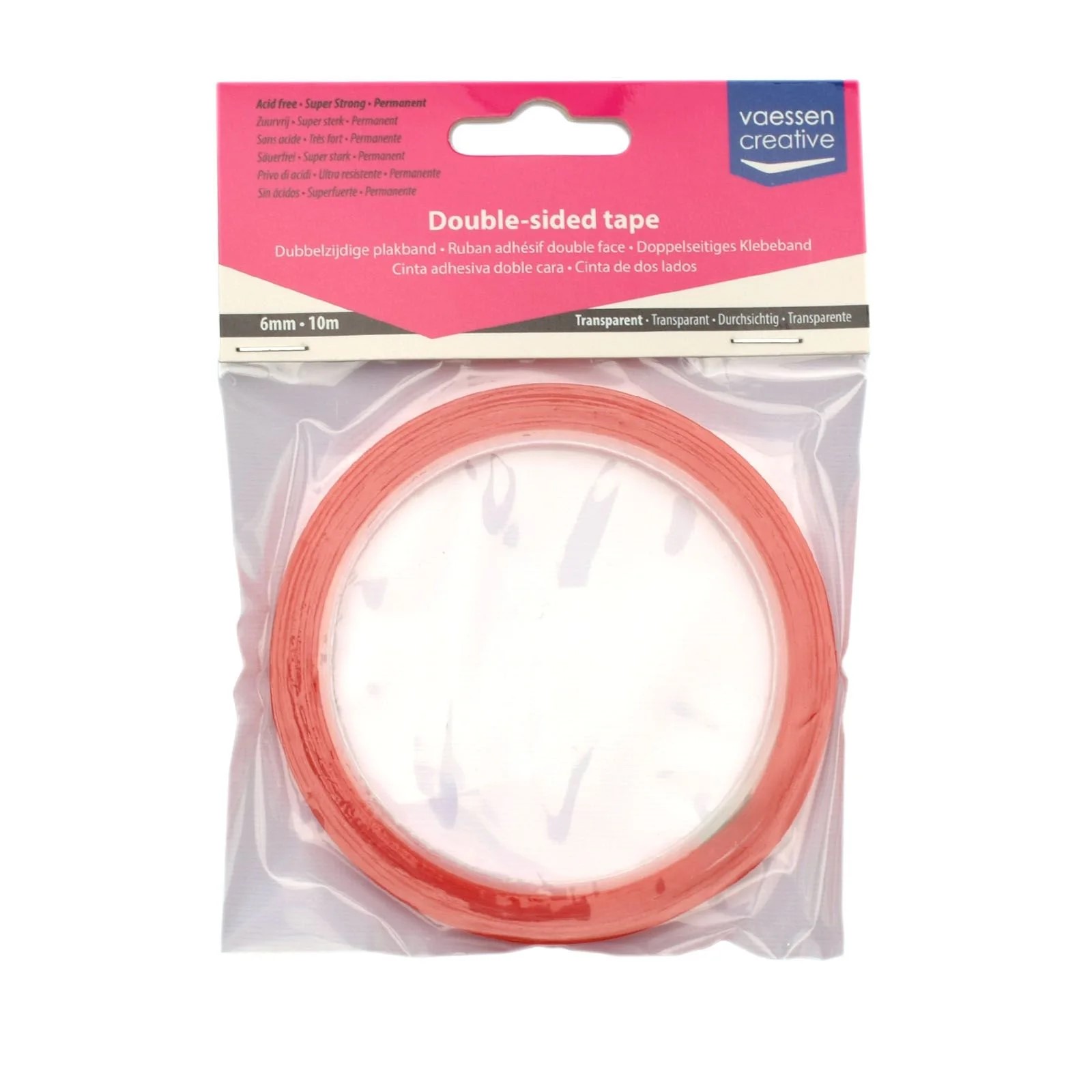 Vaessen Creative dubbelzijdig plakband - 6mm - extra strong