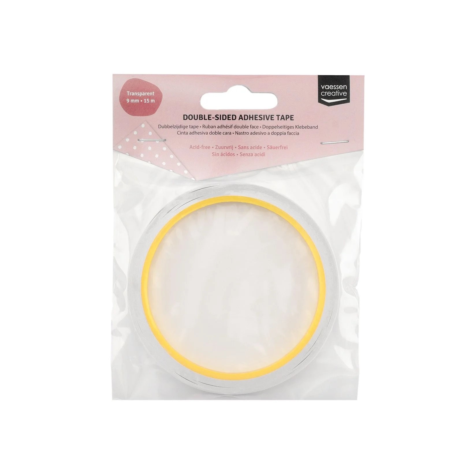 Vaessen Creative dubbelzijdig plakband - 9 mm