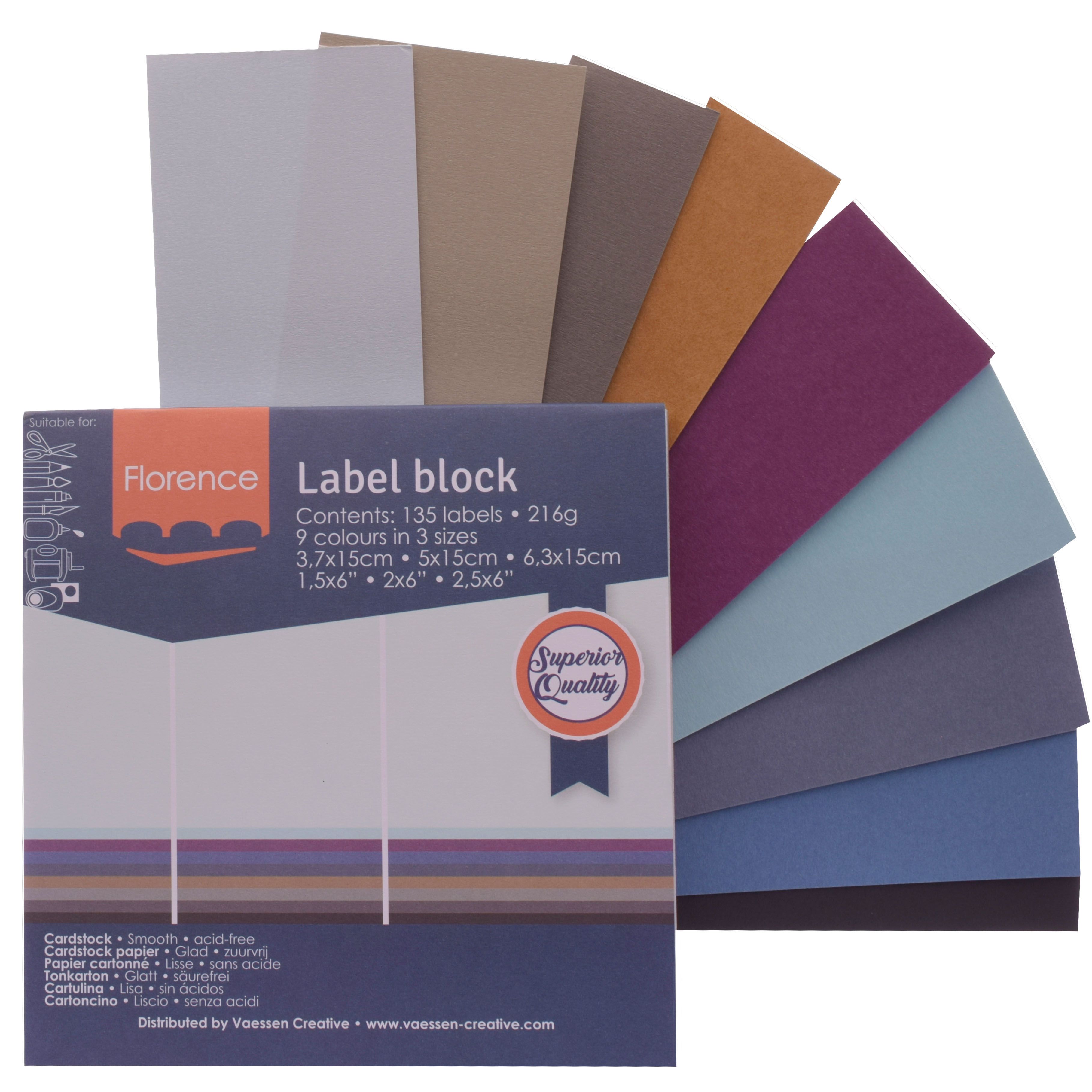 Vaessen Creative Florence label block - neutrals