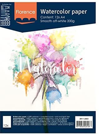 Vaessen Creative Florence watercolor paper – A4 200gr smooth off-white