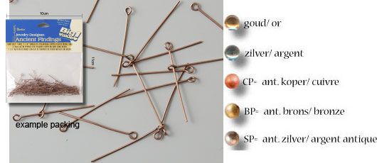 Vaessen Creative kettelstift – 32mm copperplated