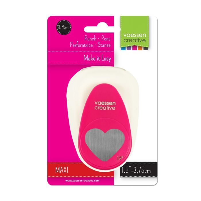 Vaessen Creative Maxi pons - hartje 3,75cm