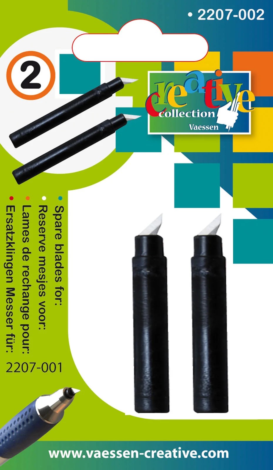 Vaessen Creative - Reserve hobbymesjes roterend mes 2stuks