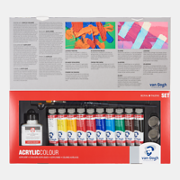 Van Gogh acrylverf - combiset 10x20ml + accesoires