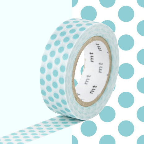 Washitape Ikigai - serie blauw - dot soda