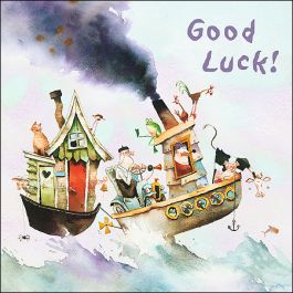 Wenskaart blic Marius van Dokkum - Good Luck! - 12 x 12