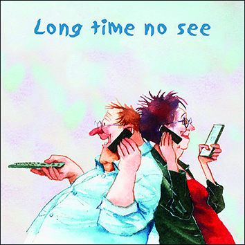Wenskaart blic Marius van Dokkum - Long time no see - 12 x 12