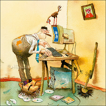 Wenskaart blic Marius van Dokkum – Opa Jan - 12 x 12