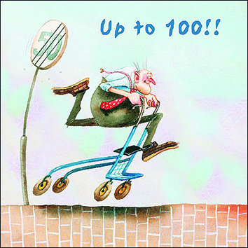 Wenskaart blic Marius van Dokkum - Up to a 100!! - 12 x 12