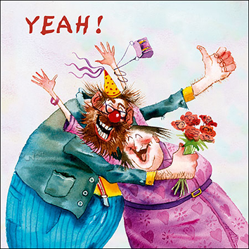Wenskaart blic Marius van Dokkum - Yeah - 12 x 12
