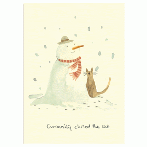 Wenskaart - Curiousity chilled the cat, Anita Jeram