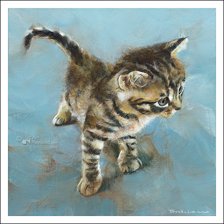 Wenskaart Dorus Brekelmans - kitten - 15 x 15