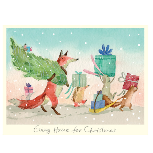 Wenskaart - going home for Christmas, Anna Shuttlewood
