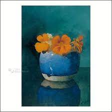 Wenskaart Jan voerman - Gemberpot met oostindische kers - 10 x 10