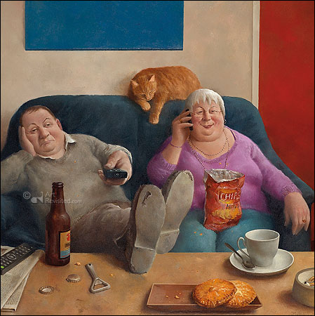 Wenskaart Marius van Dokkum - familie aan de lijn - 10x10
