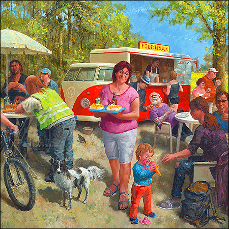 Wenskaart Marius van Dokkum - Foodtruck - 10 x 10