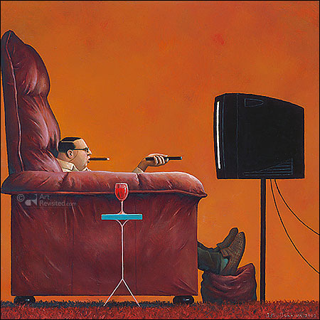 Wenskaart Marius van Dokkum - huisje borreltje beeldje - 10x10