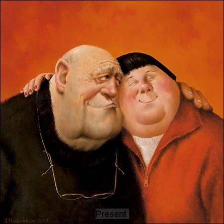 Wenskaart Marius van Dokkum - Knuffel - 15 x 15