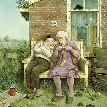 Wenskaart Marius van Dokkum - Liefde vergaat niet - 10 x 10