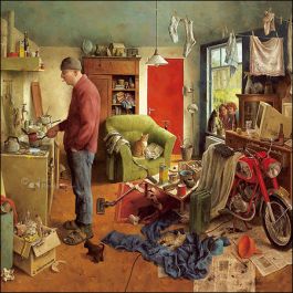 Wenskaart Marius van Dokkum - Mannenhuishouding - 10 x 10