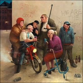 Wenskaart Marius van Dokkum - Tweede jeugd - 10 x 10