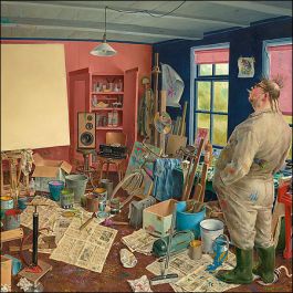Wenskaart Marius van Dokkum - wachten op inspiratie - 10 x 10