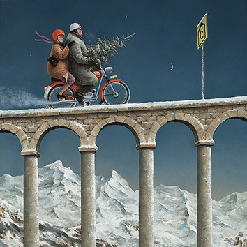 Wenskaart Marius van Dokkum - Wegomlegging - 10 x 10