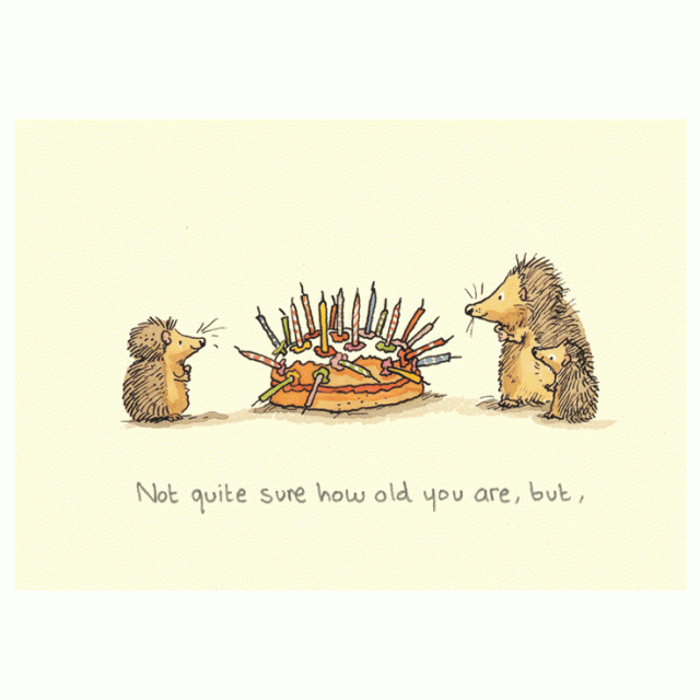 Wenskaart - Not quite sure how old you are, but, Anita Jeram