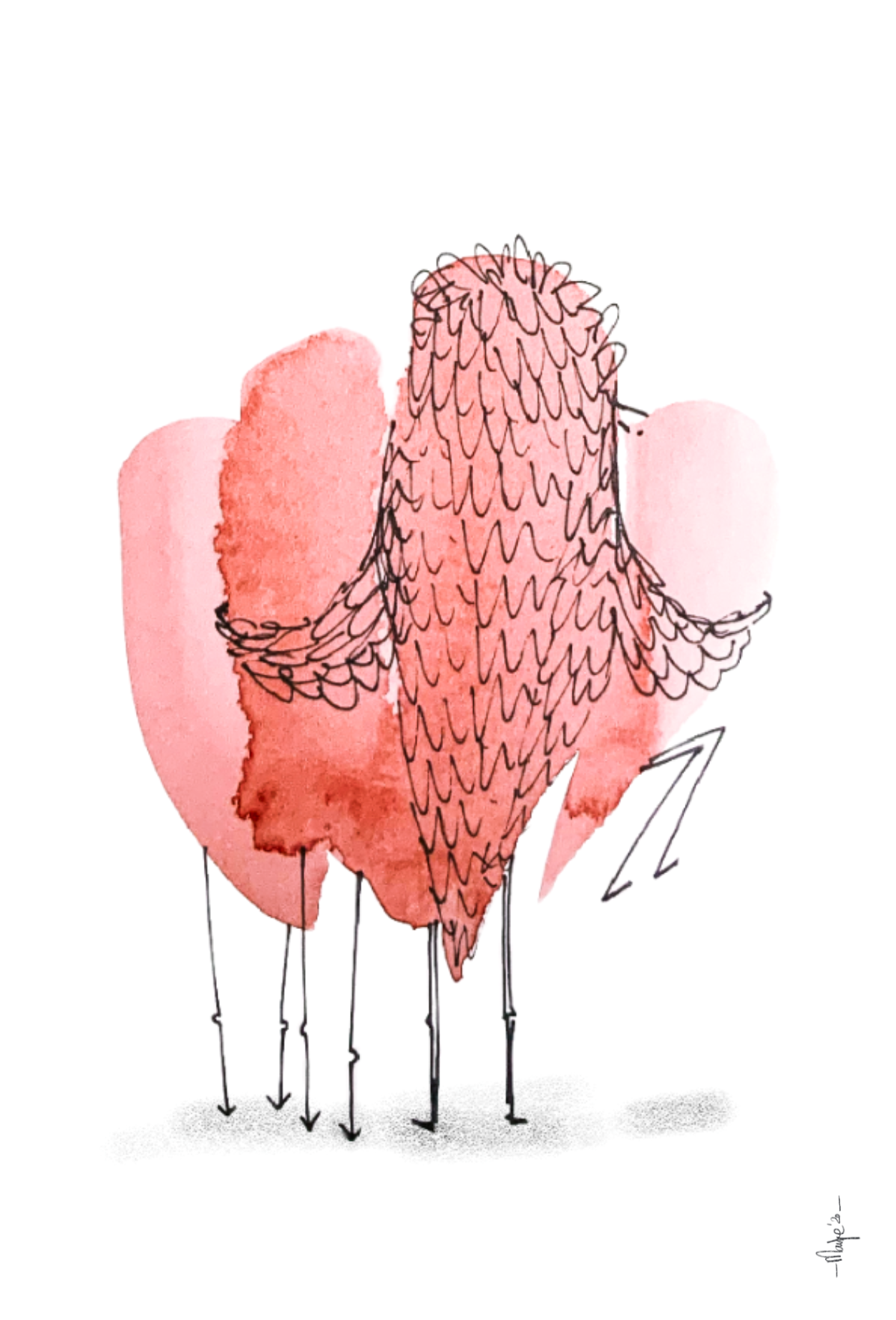 Wenskaart Petit Paris Illustraties - Cocktail