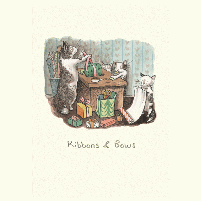 Wenskaart - ribbons and bows, Anita Jeram