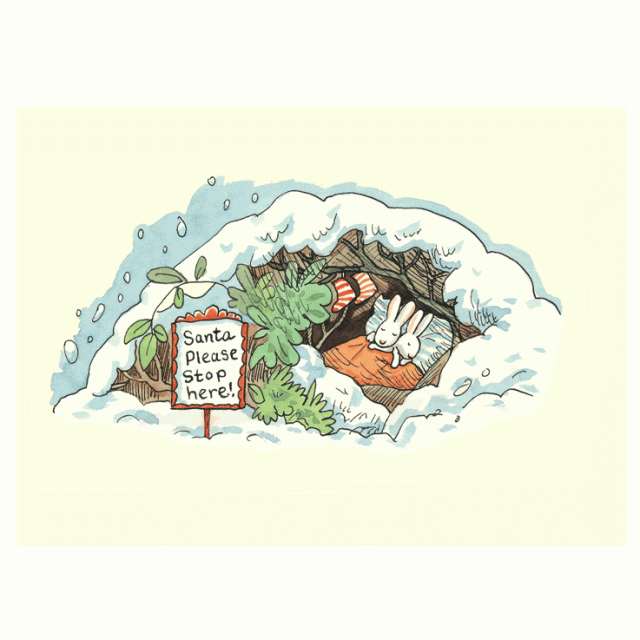 Wenskaart - Santa please stop here, Anita Jeram