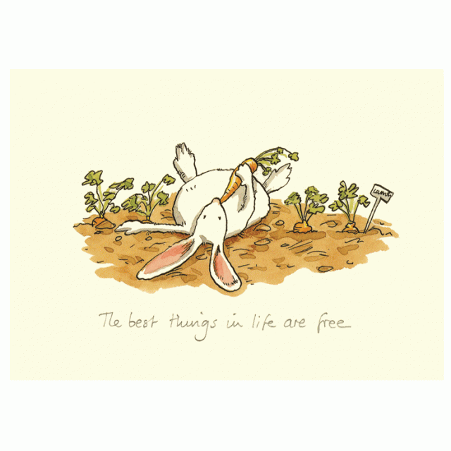 Wenskaart - The best things in life are free, Anita Jeram