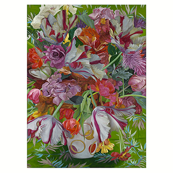 Wenskaart Theo Leijdekkers - De groene doek - 15 x 15