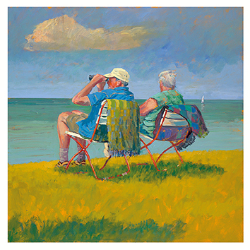 Wenskaart Theo Onnes - Op de dijk - 2015