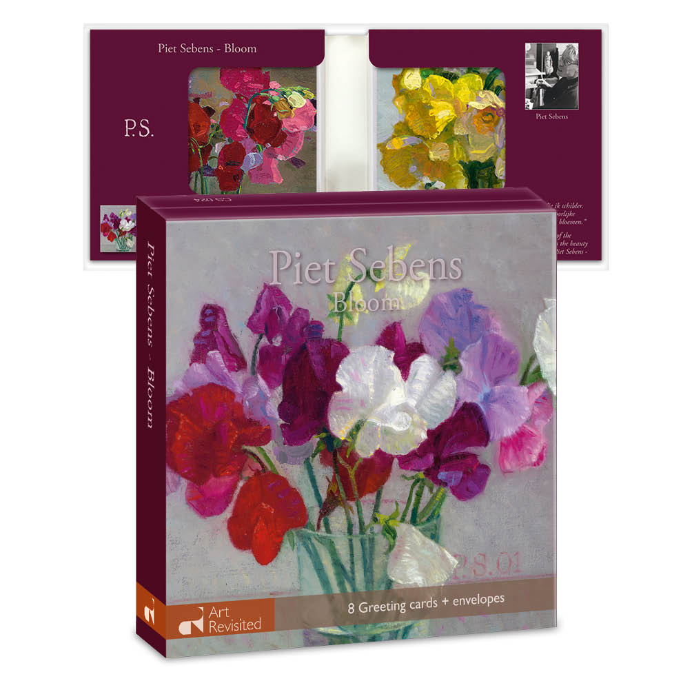 Wenskaartenset 8 kaarten - Piet Sebens – Bloom