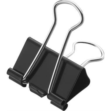 Westcott Foldback papierklem 782 25mm zwart - 12 stuks