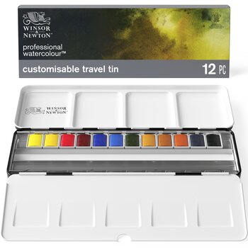 Winsor & Newton professional watercolour – blik 12 ½ napjes