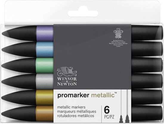 Winsor & Newton promarker - set 6 metallics