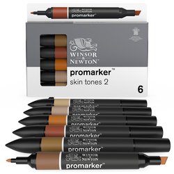 Winsor & Newton promarker - set 6 skin tones 2