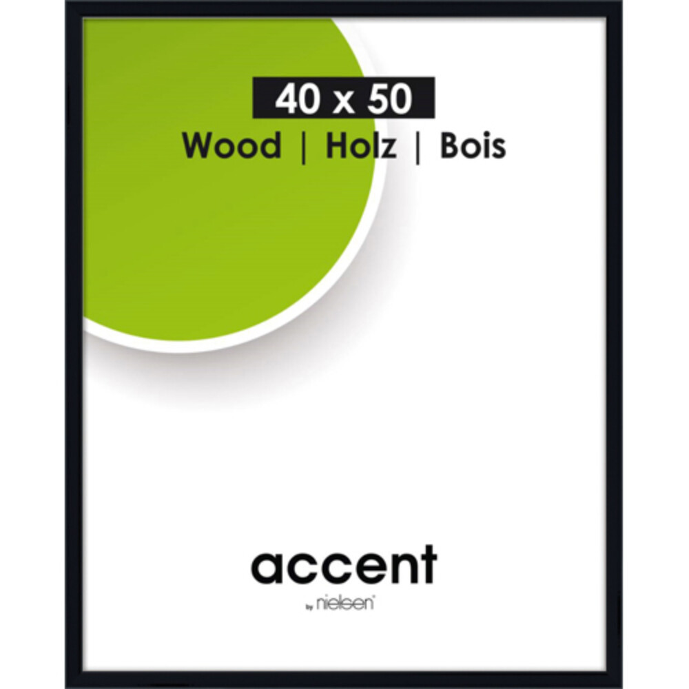 Wissellijst Nielsen Accent wood - 40x50 zwart