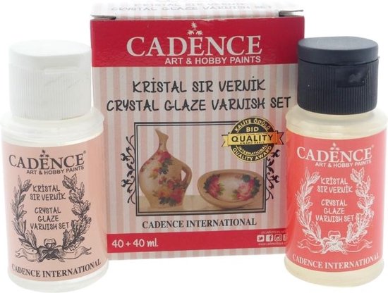 Cadence acrylic varnish 2x40ml - Crystel glaze
