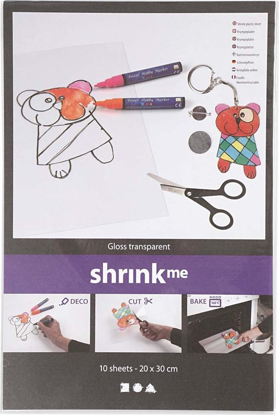 CCHobby krimpfolie transparant glans - set 10