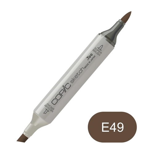Copic sketch E49 dark bark