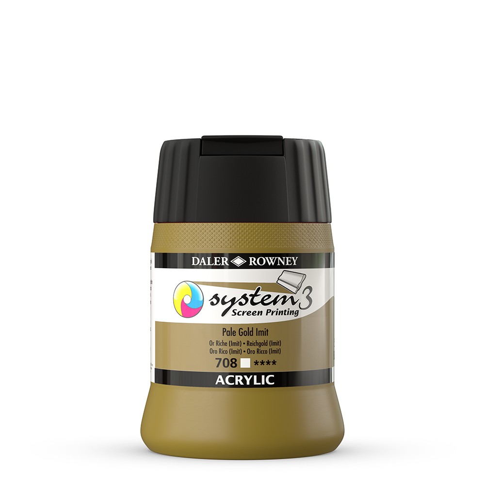 DalerRowney System3 screenprinting Acryl 250ml - 708 Pale Gold Imit