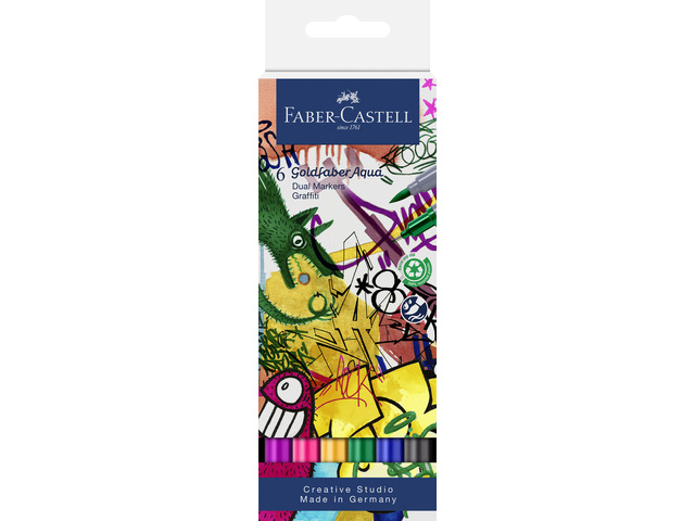 Faber-Castell Goldfaber aqua dual markers - set 6 graffiti